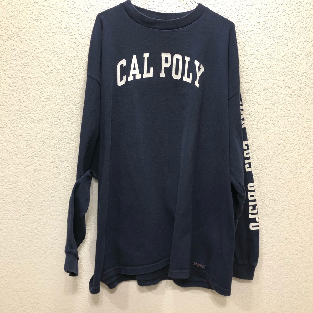 Mens Vintage XXL Cal Poly San Luis Obispo Crew Neck Long Sleeve Tee SLO